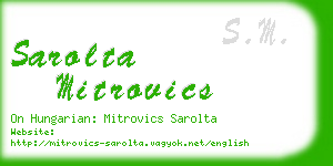 sarolta mitrovics business card